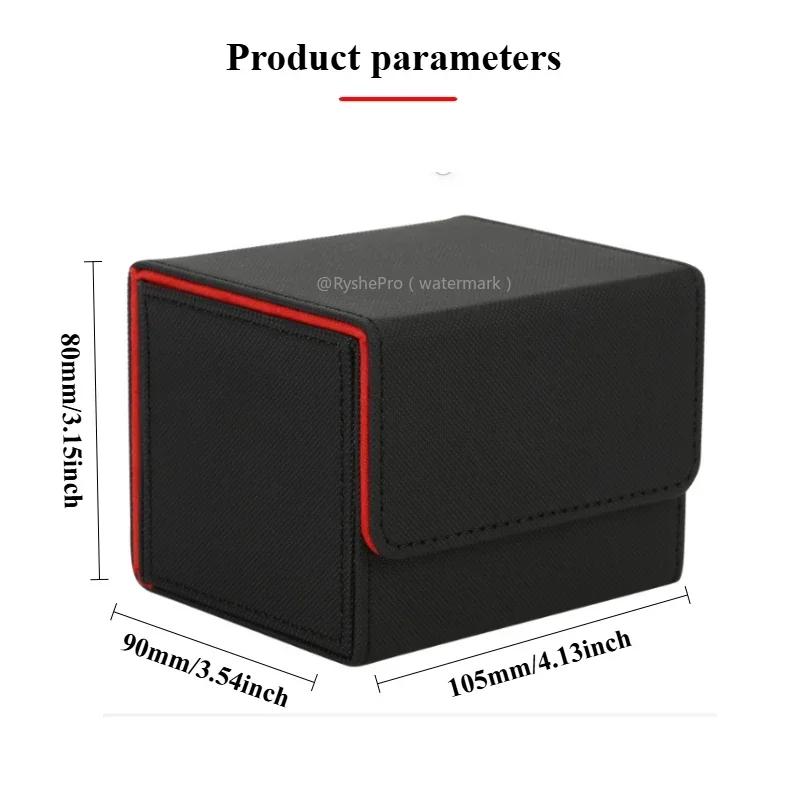 Komutan Kart Destesi Kutusu 100+ Tek Kılıflı Kart Saklama Kutusu Deri Mıknatıslı Magic Gathering Kart Kılıfı TCG CCG MTG Kartları İçin