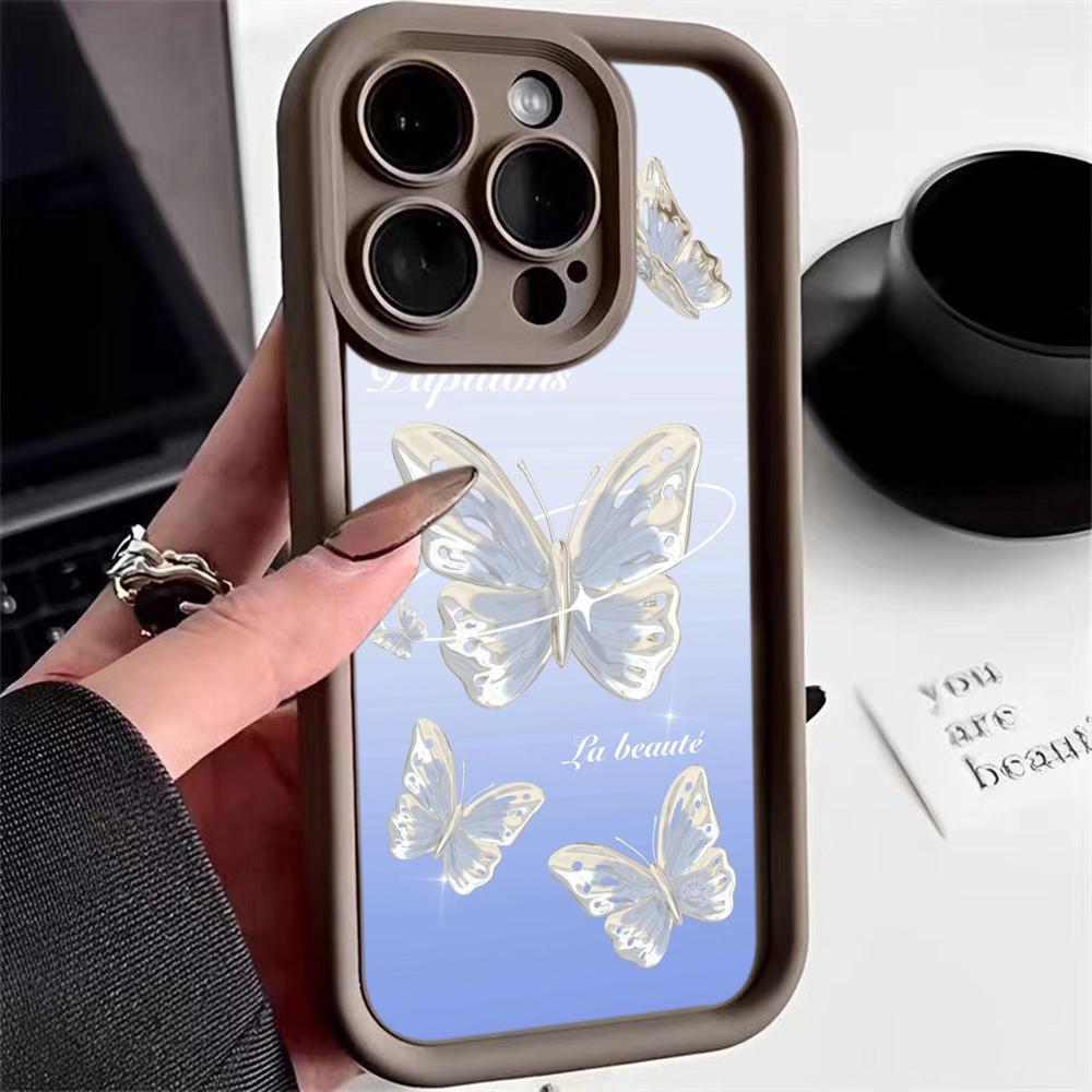 Angel Eye Soft Phone Case for Samsung A13 A23 A53 A14 A24 A34 A54 A15 A25 A35 A55 S20 S23 FE S24 Ultra Ae67 Butterfly flower Cute cartoon art design