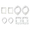  8PCS Artistic Baroquely Styles Decorative Photo Frame Figure for Photography Backdrop Decors Jewelry Making Accessories