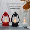 LED Retro Small Horse Lamp: Hand-Held Electronic Candle, Christmas Decoration, Plastic Oil Lamp, Wind-Resistant Night Light, Luminous Ornament.