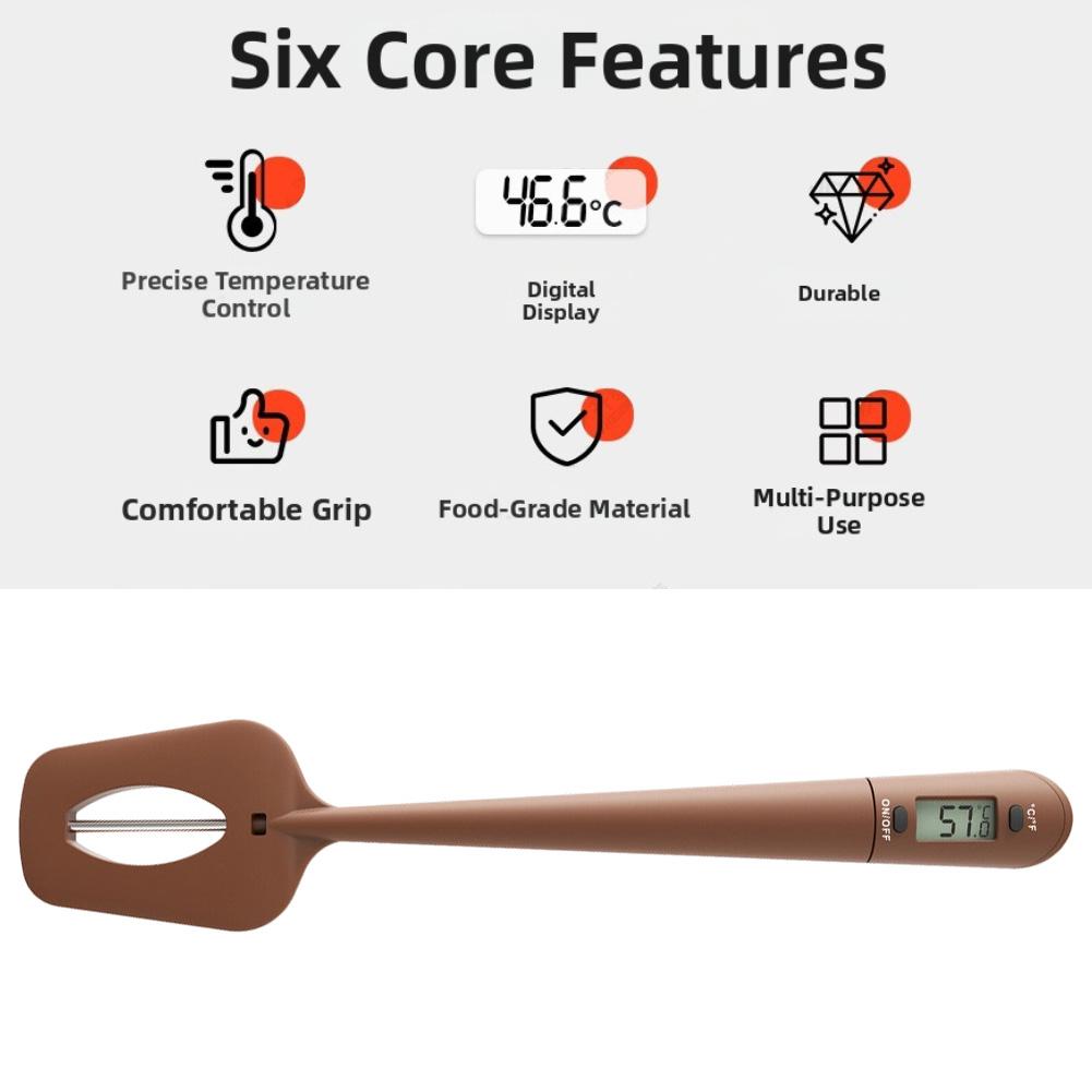 Schokoladen-Backzucker-Thermometer Temperaturmessung Küchenwerkzeug 2-in-1 Multifunktion Klares Digitaldisplay