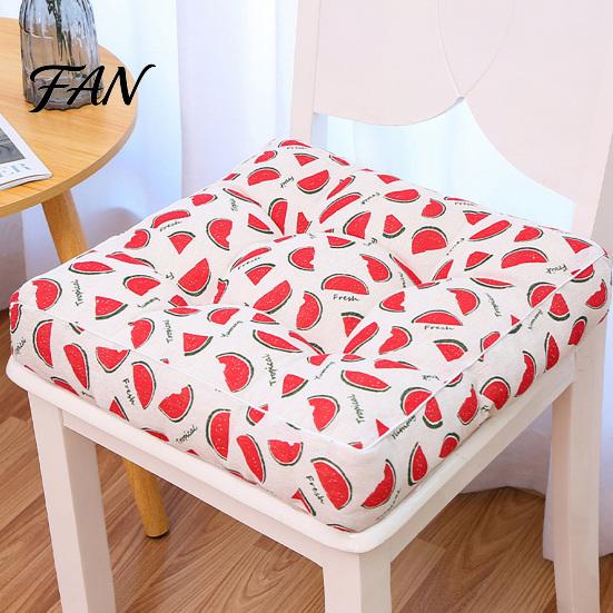 Soft High-elastic PP Cotton Office Chair Pad Modern Stylish Cushion, Ultra Square Geometric or Cushion for Kitchen Chairs Plant Prints, 15.75"x15.75"