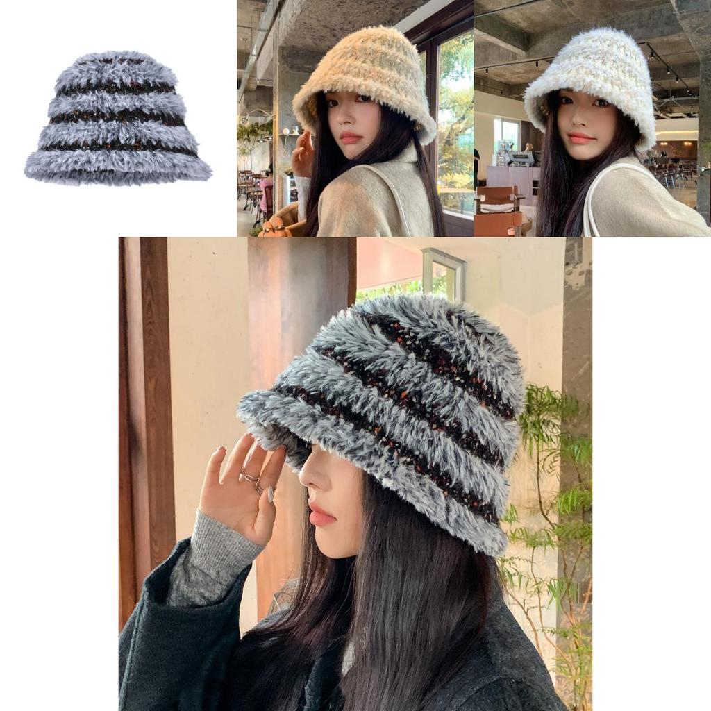 Winter Warm Bucket Hat For Women With Polyester Material Windproof And Cozy Design