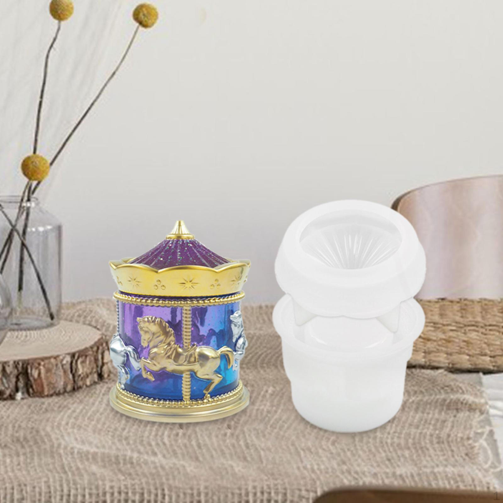 Storage Jar Resin Casting, Epoxy Casting for Jewelry Ornaments Organizer Silicone Die