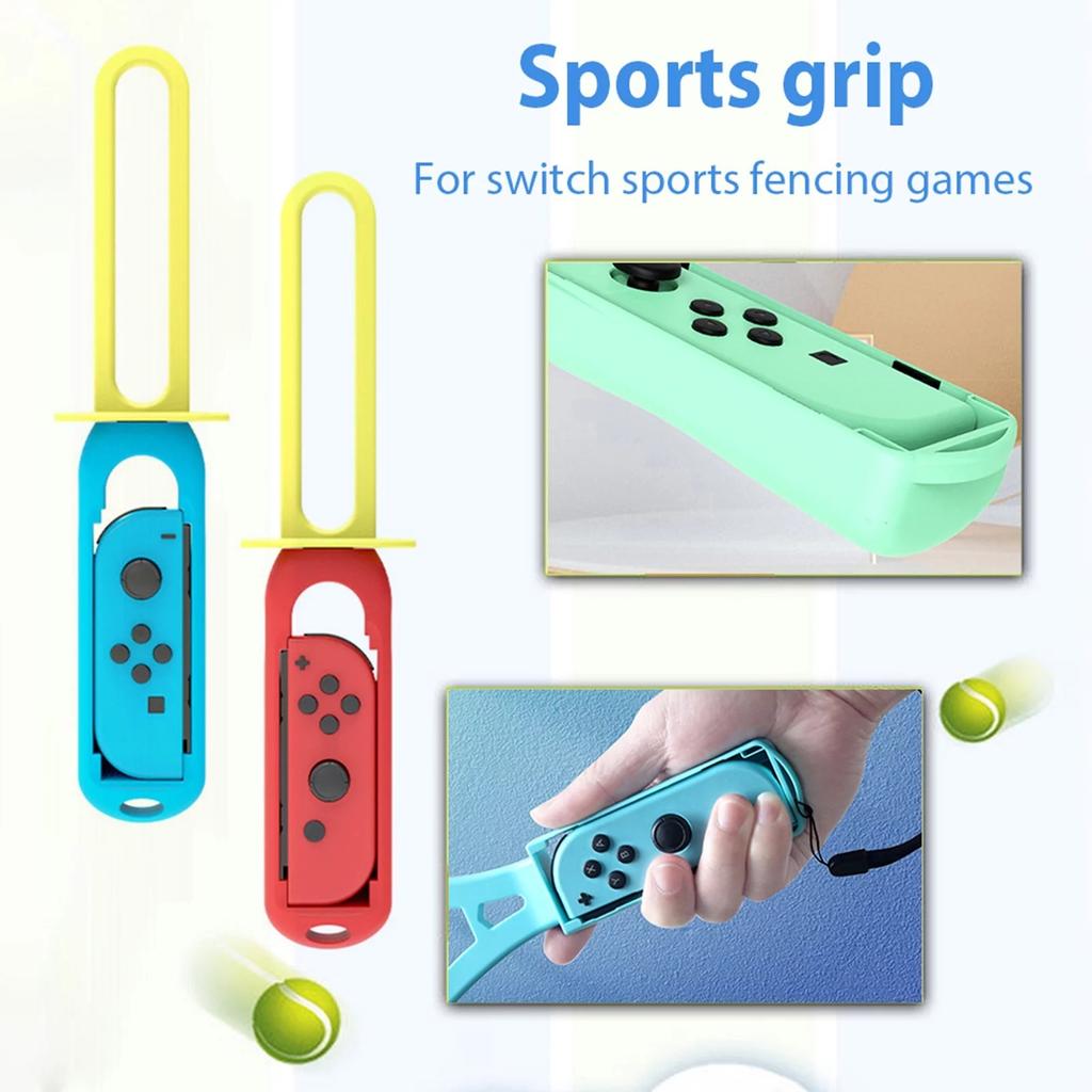 2Pcs Game Grips Handle Control Comfortable Grip with Wristband Enhance Gaming Experience Adjustable Hand Strap Game Lightsaber for Switch Joy-con