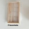 1 Stück DIY Handgefertigtes Material 1:12 Holz Puppenhaus 8-Felder Fenster Unbemalte Möbel Zubehör Miniatur Kinderspielzeug