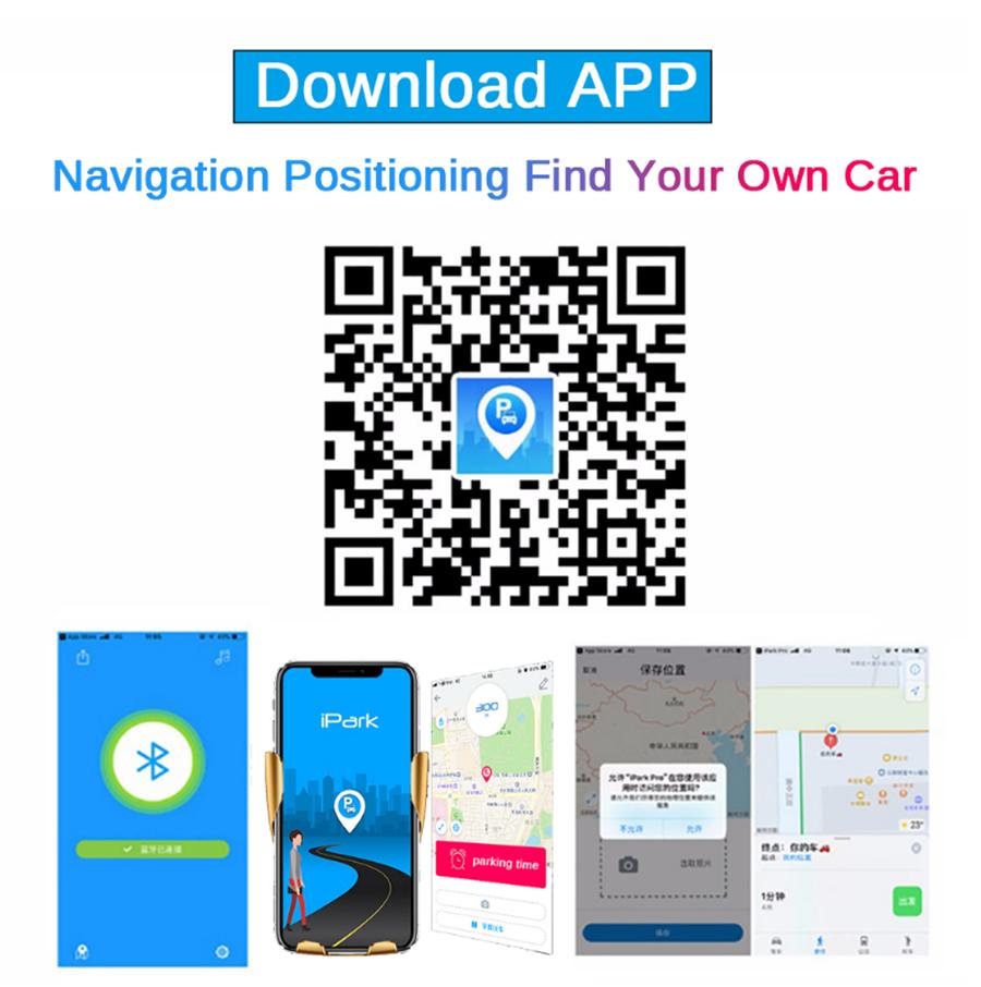 10W Wireless Charger Automatic Clamping Phone Holder GPS APP Positioning Finder