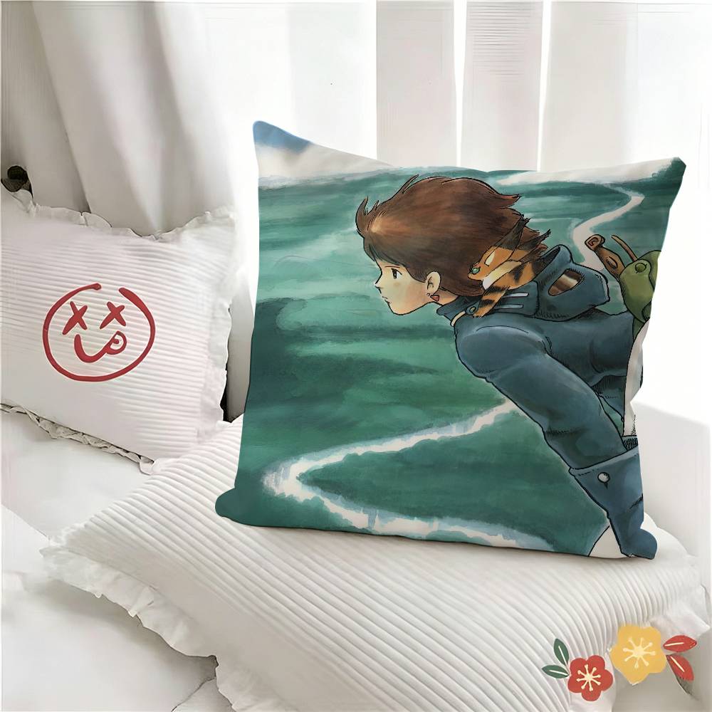 pc Classic Animation NNausicaa Valley Wind Pillow Case Fashion Square Pillowcase Bedroom Sofa Room Ins Decoration Leisure