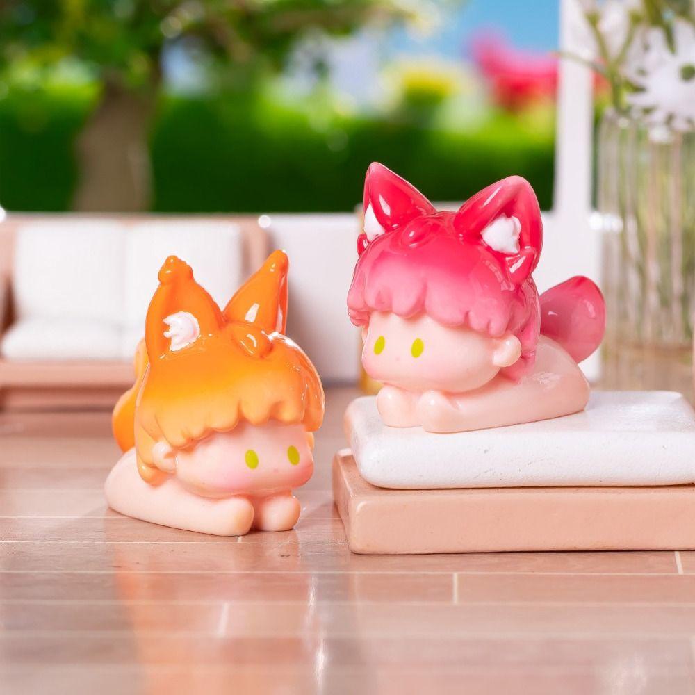 Cartoon Style Miniature Animal Figurine Modern Design Mini Animal Model  Fairy Garden