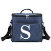 Insulated Lunch Bags Thermal Organizer Handbag Cooler Box for Student Portable Waterproof Camping Storage Boxes White Pattern