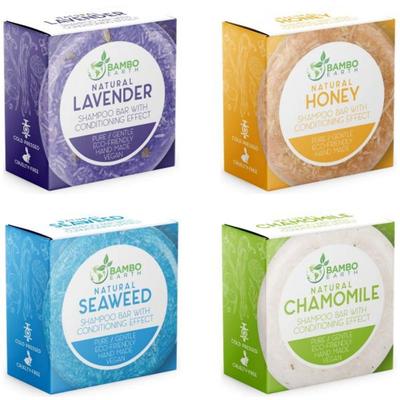 Solid Shampoo Bars and Conditioners Effective Hair Soap - 4 Pack of Eco-friendly Organic Shampoo Bars with All Natural Botanical Essential Oils
