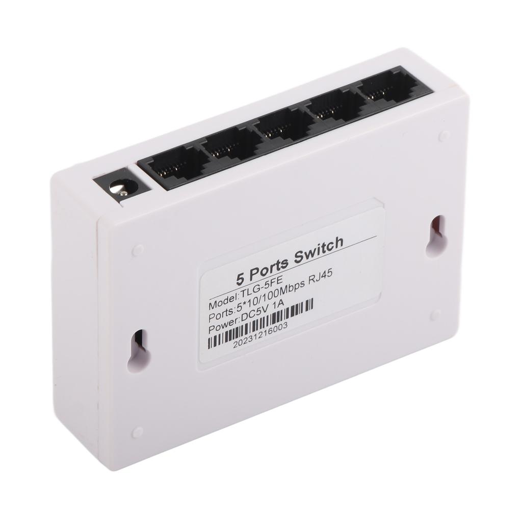 5 Port 10100Mbps Ethernet Switch Plug and Play Unmanaged Home Network Switch Hub Office Ethernet