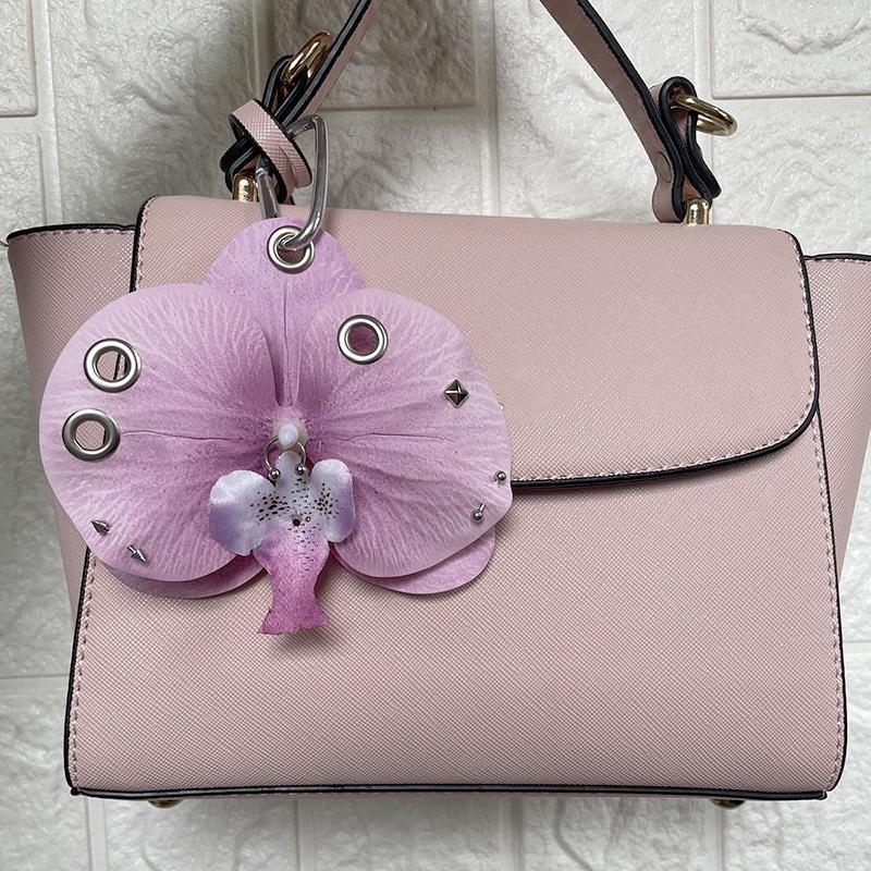 Exquisite Phalaenopsis Orchid Keychain Fashion Simulation Flower Bag Pendant Backpack Decoration Ornaments Accessories Gifts