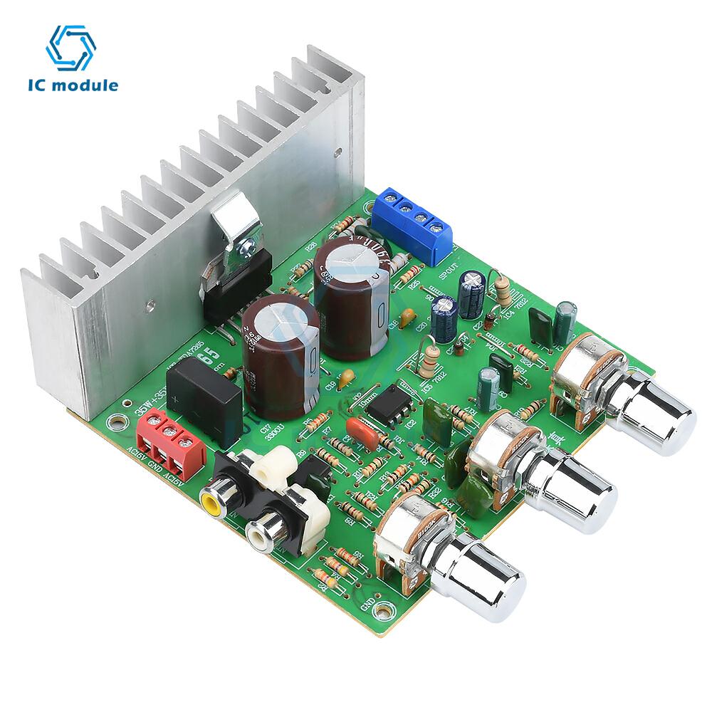 TDA7265 2.0 Kanal 40W+40W High Fidelity HiFi Verstärkerplatine AC 12-15V Zweikanal-Verstärker 4558 Vorverstärker Verstärkermodul