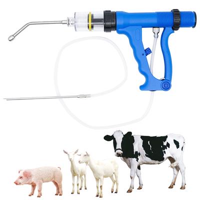 5/10/20/30/50ml Pistola Drench Continua Ganado Ovejas Cabras Oral y Pour On Animal Jeringa Continua Inyección de Vacuna Infusión