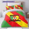Cameroonian Football Federation Pattern Bedding Set Quilt Cover Pillowcase Home Decor Gift (1 * duvet cover + 2 * pillowcase, without core)