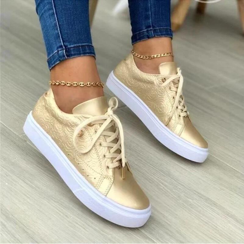 Fashion Women's Sports Sneakers Platform Shoes Fashion Wedges Female Tennis Casual Lace Up Running Ladies Footwear 2025 Zapatillas Mujer
