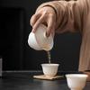 Mutton Fat Jade Gilded Ceramic Gaiwan Kung Fu Tea Set