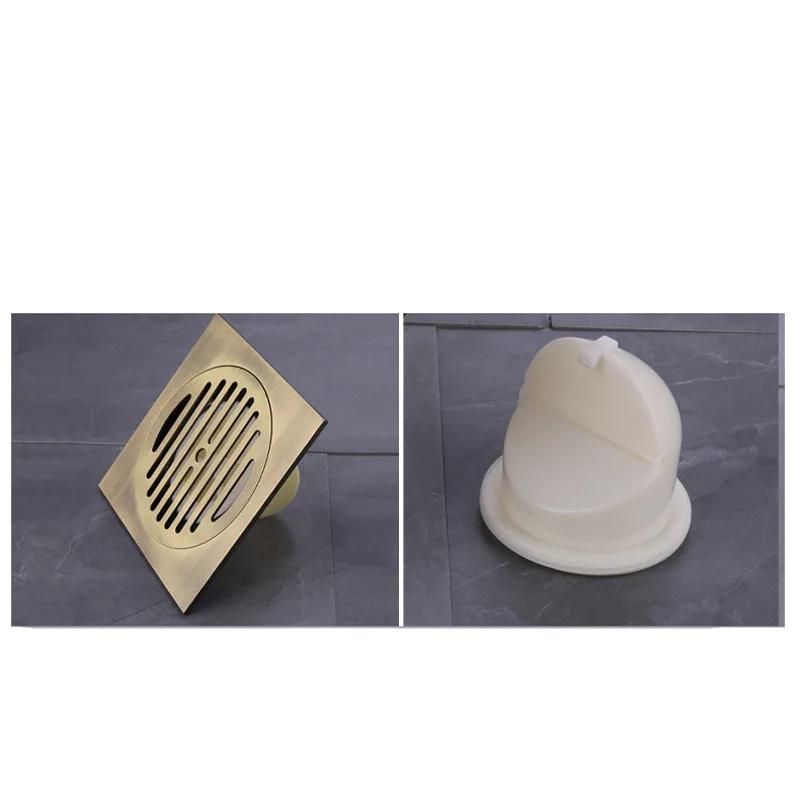 15x15cm Brass Floor Drain Stripe Anti-Odor Drain Super Bigger Square Water Drain Bathroom Accessories