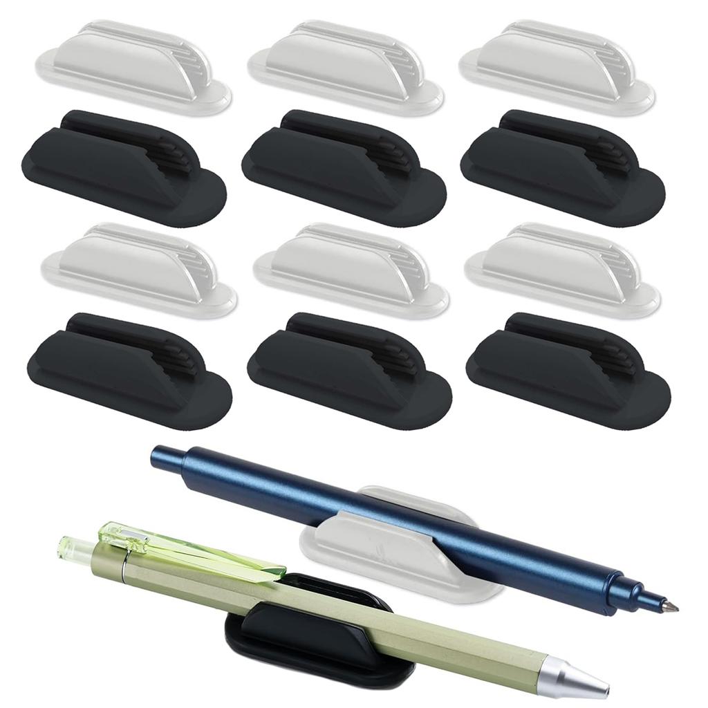 2/4 PCS Adhesive Silicone Pen Holder Desk & Wall No-Drill Flexible Pencil Fixator Space-Saving Organizer, Home Office Classroom
