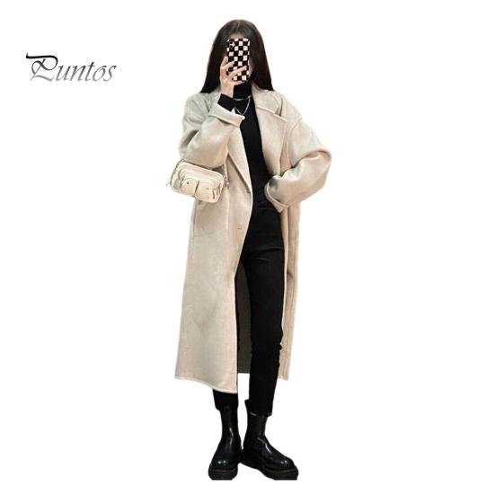 

Женский шерстяной пиджак с лацканами, пальто с длинным рукавом и передними карманами, повседневная верхняя одежда, женское пальто для повседневной носки на осень-зиму S абрикосовый