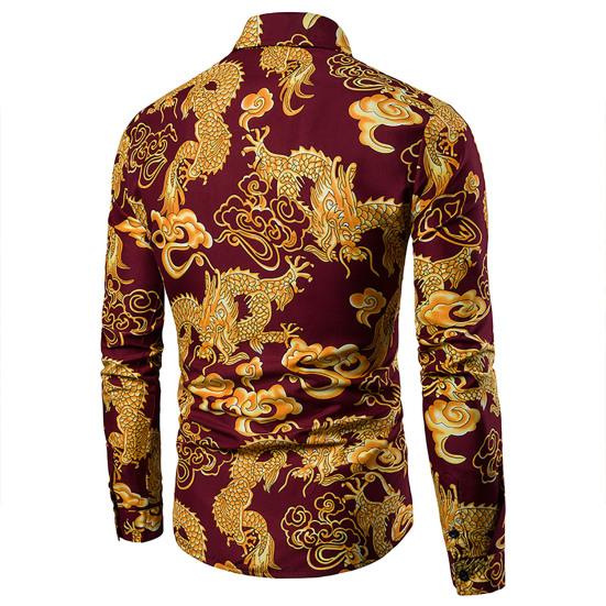 T-Shirt Bright Eye-catching Long Sleeve Good Creative Men for Parties
