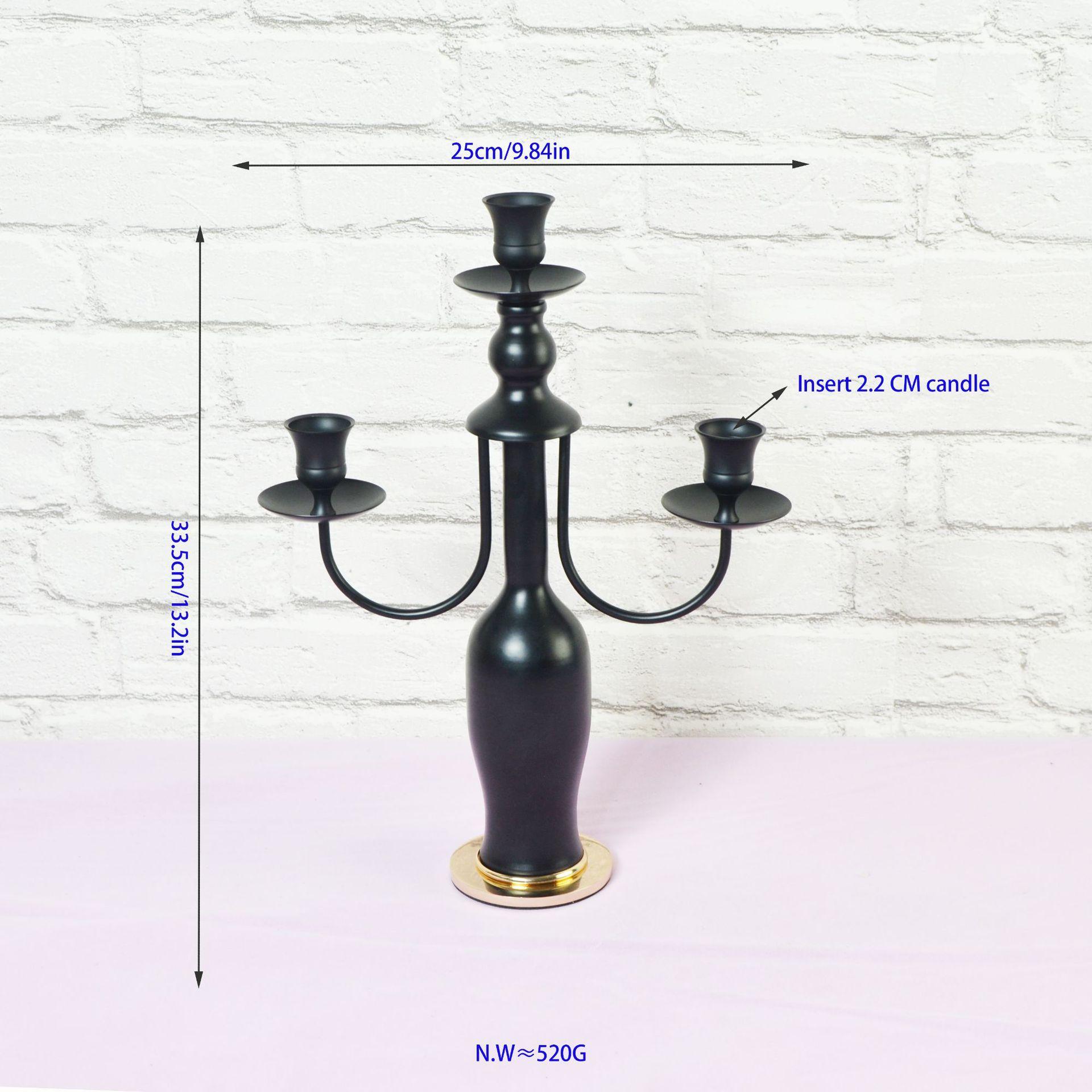 

Bottle Shape 3/5 Arm Candelabra Centerpieces,Taper Candle Holder for Home Wedding Decoration, Party, Event, Christmas Candelabra