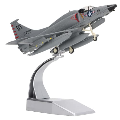 Oreb 1:72 A-4 Skyhawk Attack Aircraft Model, Alloy Skyhawk Attack Aircraft Model Kit, Skyhawk Fighter Attack Aircraft Diecast Airplane Military Displa