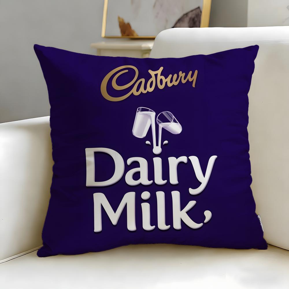 classic snack brand Cadbury Cushion Cover Soft  EasyWash Pillow Case  Versatile for Couch Bed Travel and Office