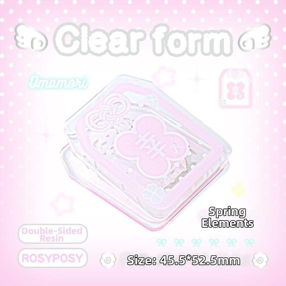 Kawaii Double-Sided Acrylic Paper Clips Strawberry & Dessert Page Holders Journal Clips Portable Acrylic Clips