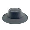 Formal Britishstyle Hat Wide Brim Flat Top Solid Color Winter Frenchinspired