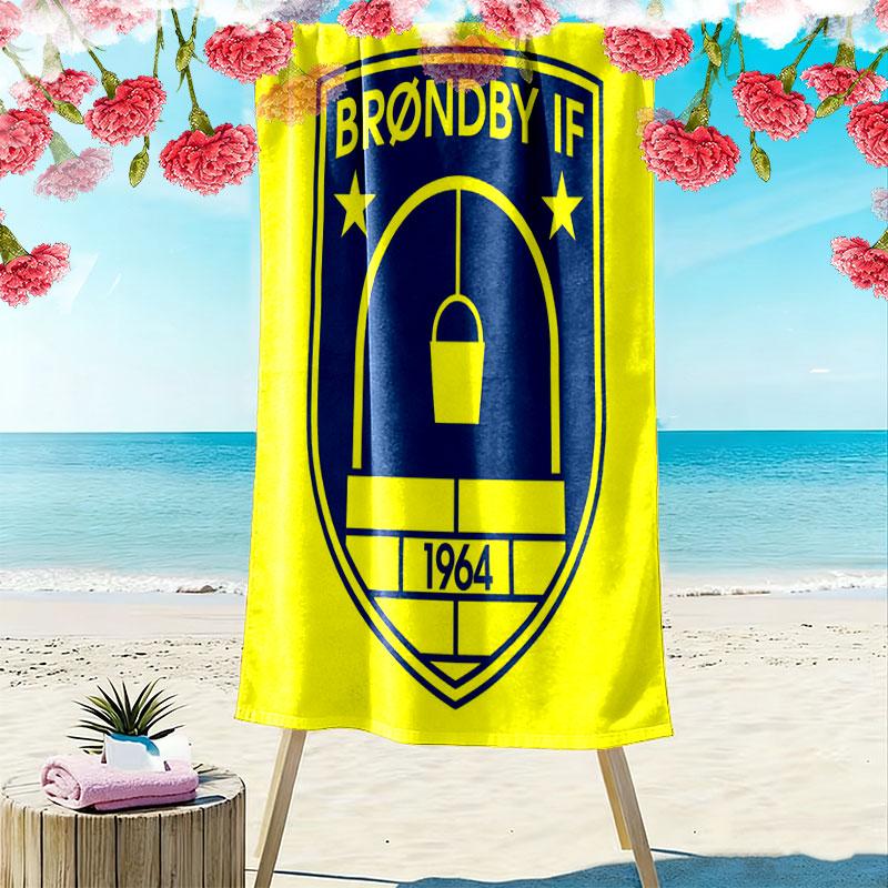 Brøndby IF Print Beach Towel, Large Soft Quick Dry Towel for Beach Camping Swimming
