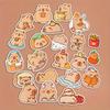 50pcs Capybara Cartoon Stickers Adorable Brown Capybara Self-Adhesive Decals Luggage Phones Mugs and Cars Scrapbooking Stickers