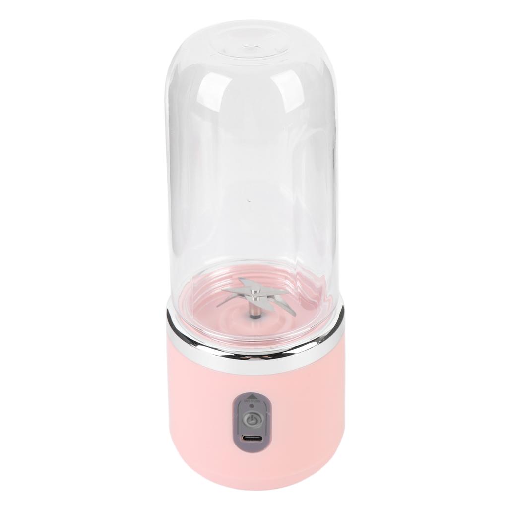 400ml Portable Blender for Juices Smoothies Powerful Blender USB Rechargeable Fruit Juicer Cup Pink