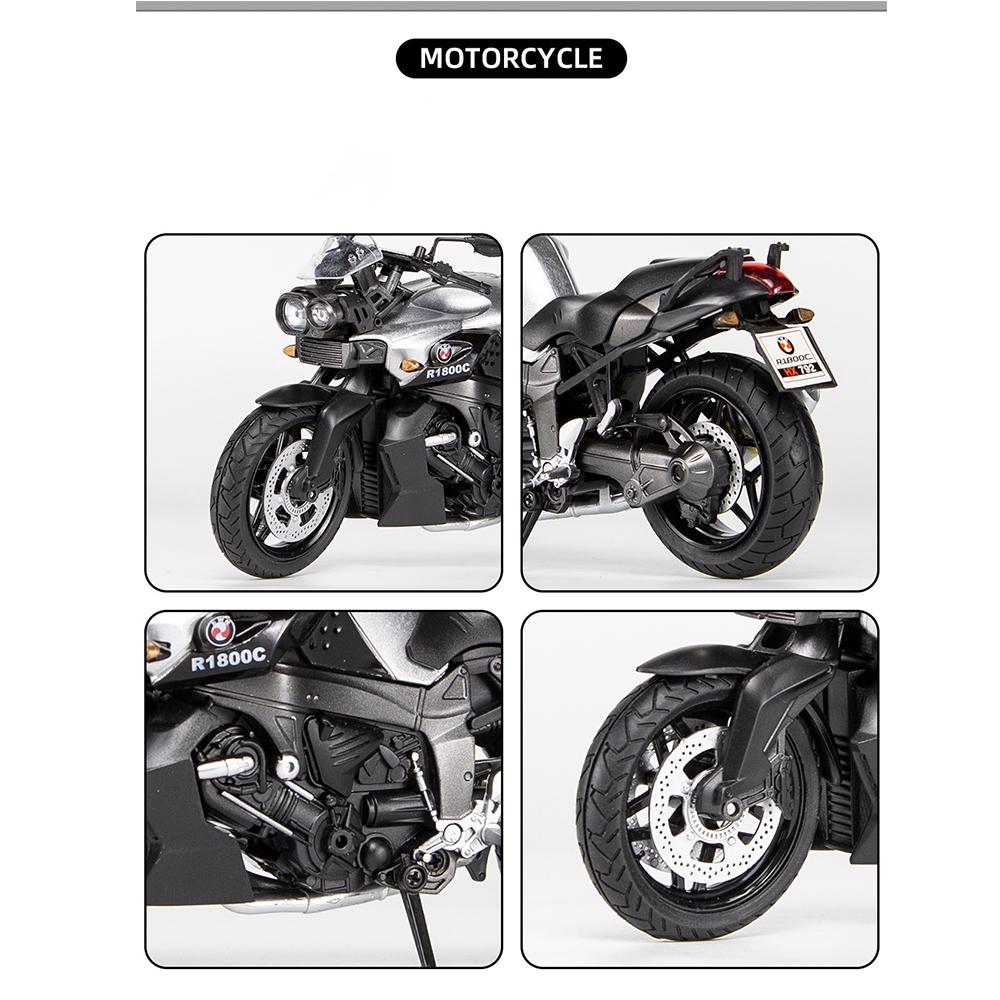 1/12 Legierung Motorrad R1800C Modell Kinderspielzeug Motorrad Pendel Schiebeauto Modell Junge Spielzeug