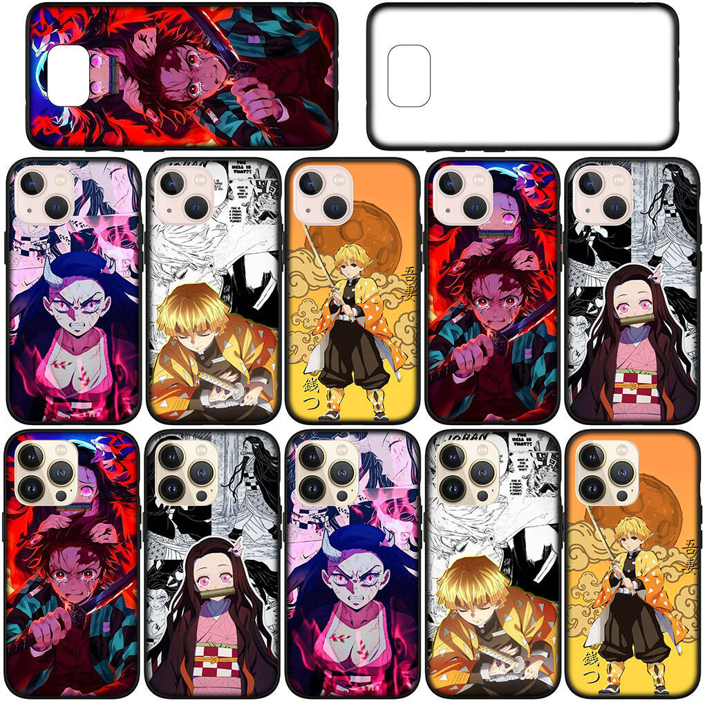 For Motorola Moto Edge 70 60 50 G54 G86 Samsung Galaxy S25 iPhone 17 16 15 Redmi Note 14 Pro Max Phone Case Nezuko Demon Slayer Agatsuma Zenitsu Cover