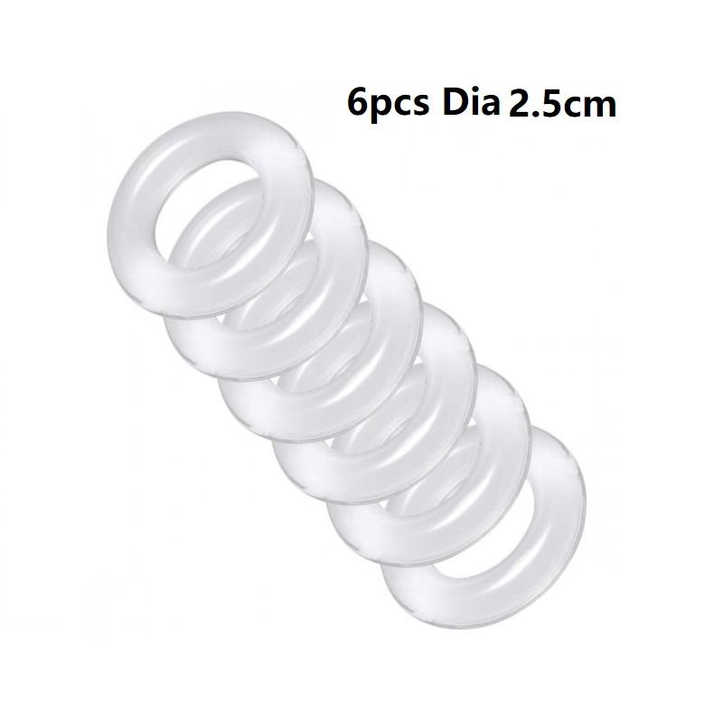 Male 6pcs 1 Set Silicone Penis Lock Cock Ring Bondage Erection Delay Ejaculation Reusable Enlargement Ball Stretcher Sex Toy Men