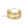 Titanium steel open bracelet gold-plated adjustable metal bracelet female exaggerated fashion hip-hop