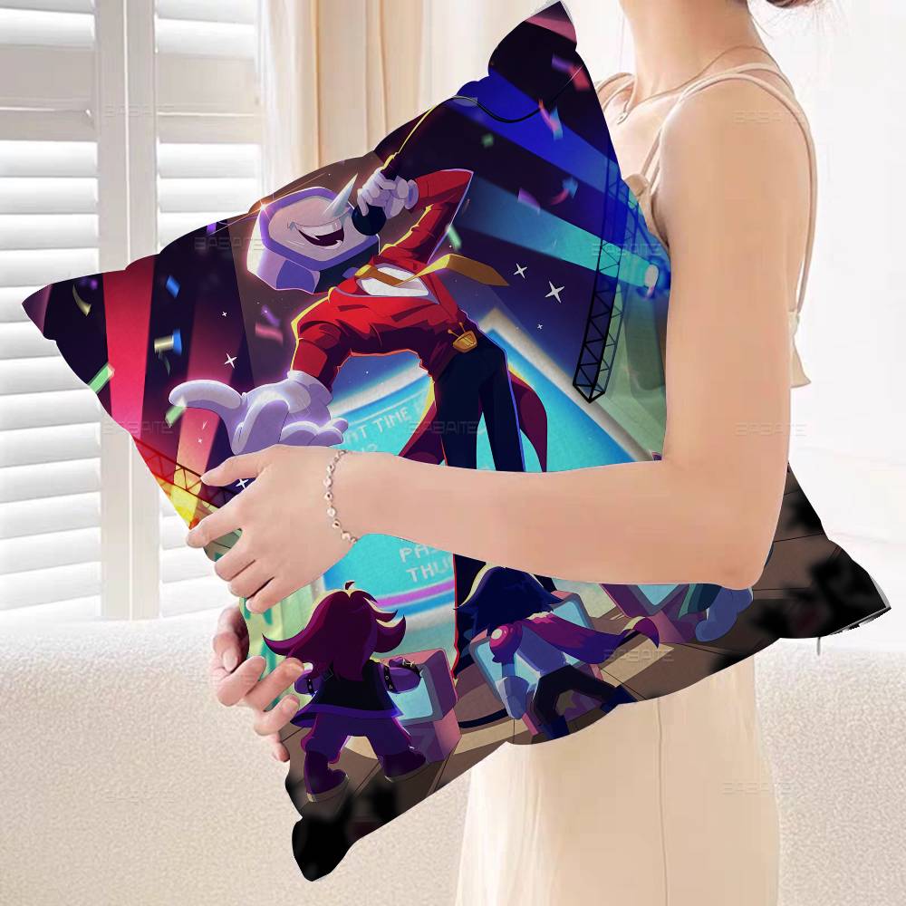 Cartoon Game Deltarune Tenna Meme Cushion Cover Polyester Sofa Cushions Decorative Throw Pillows Home Decoration Pillowcover
