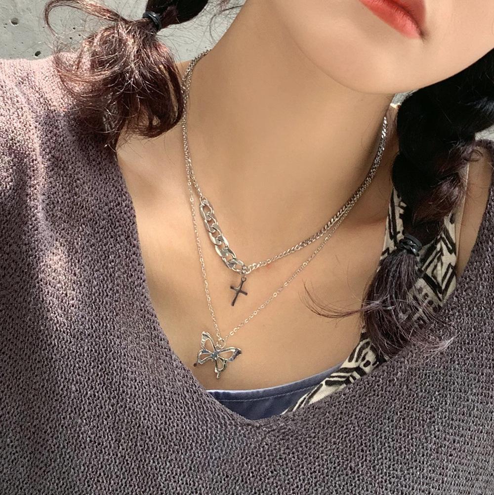 

Новое многослойное ожерелье в готическом стиле, модная подвеска-цепочка-колье для женщин, модные ювелирные изделия для вечеринок, ошейники в стиле панк Para Mujer