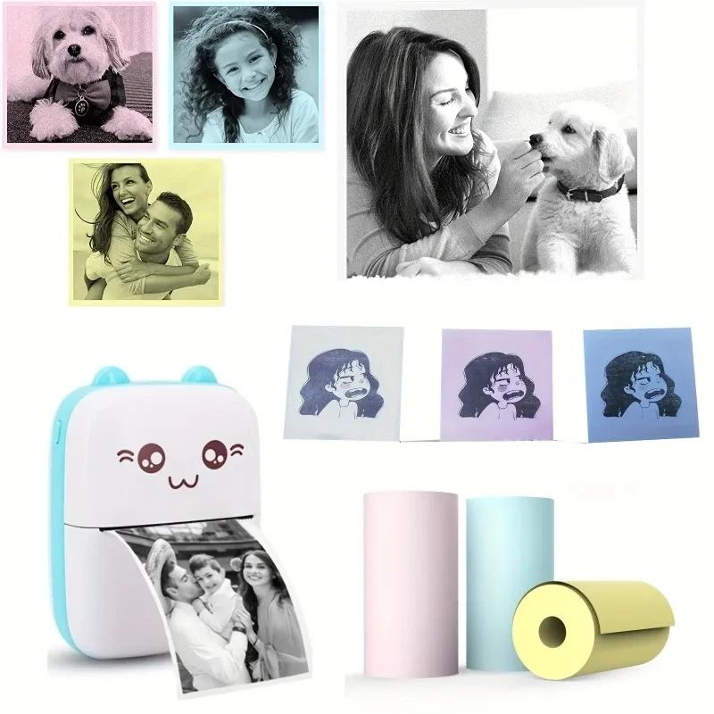 Thermal Paper 57mm Wide Roll, Label Sticker, Suitable for Mini Printer, Children's Camera