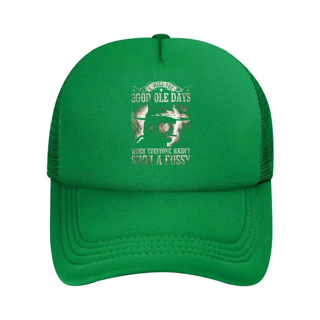 Good Ole Days Quote Text Art Fashion Mesh Baseball Cap Breathable Casual Hats Outdoor Snapback Cap