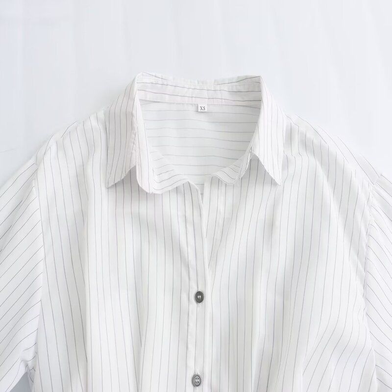 Spring Dignified Sense of Design Stripes Silm Shirt