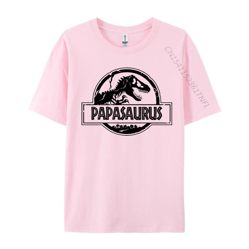 Papasaurus Tshirt Faddish Cosie Top Tshirts Premium Cotton Male T Shirt Gift From Son And Daughter Amazing