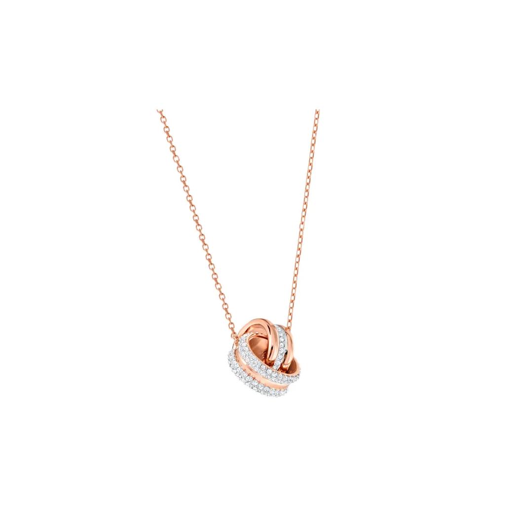 Swarovski Further Crystal Necklaces Womens Rose Gold Tone Plated