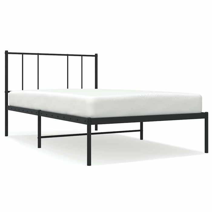 VidaXL Metal Bed Frame with Black Headboard 100x190 Cm 352474