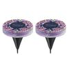 4/2/1PCS Solar Disk Light Waterproof Outdoor Glass Garden Stake Lighting Colorful Decorative Pathway LED Lights Dusk to Dawn