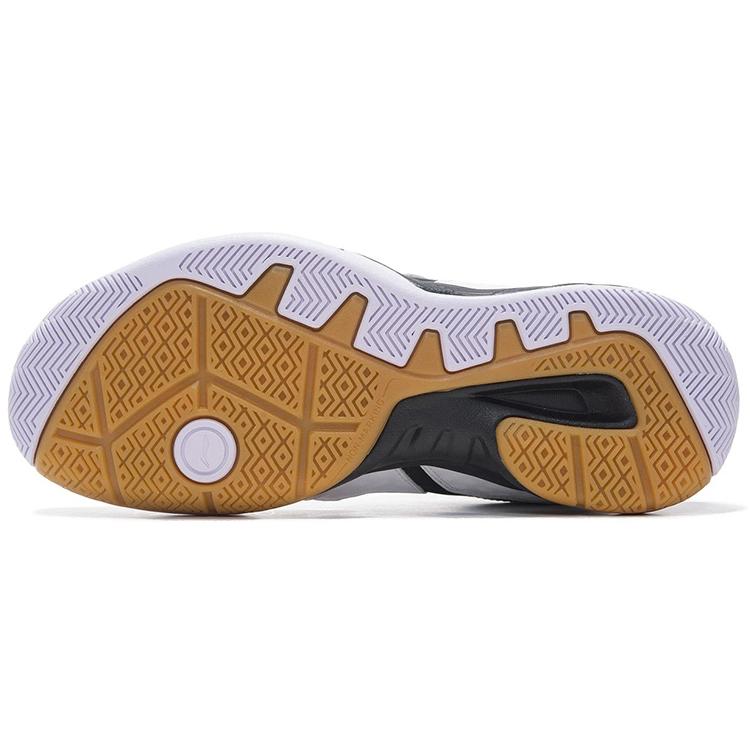 New LiNing Koba Cushioned Slip Resistant Abrasion Resistant Breathable Low Top Badminton Shoes White Black AYTM079-11