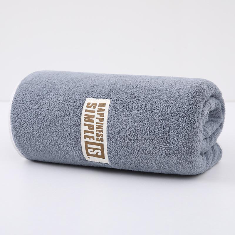 Pologge Korallfleece Baumwolle Badetuch Set: Dick, Wasserabsorbierend, 3-teilig für Erwachsene