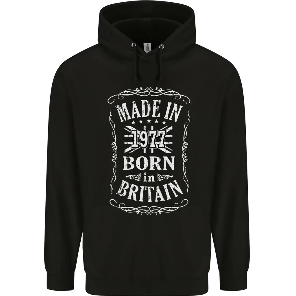 Born In Britain 48th Birthday Made 1977 Hoodie